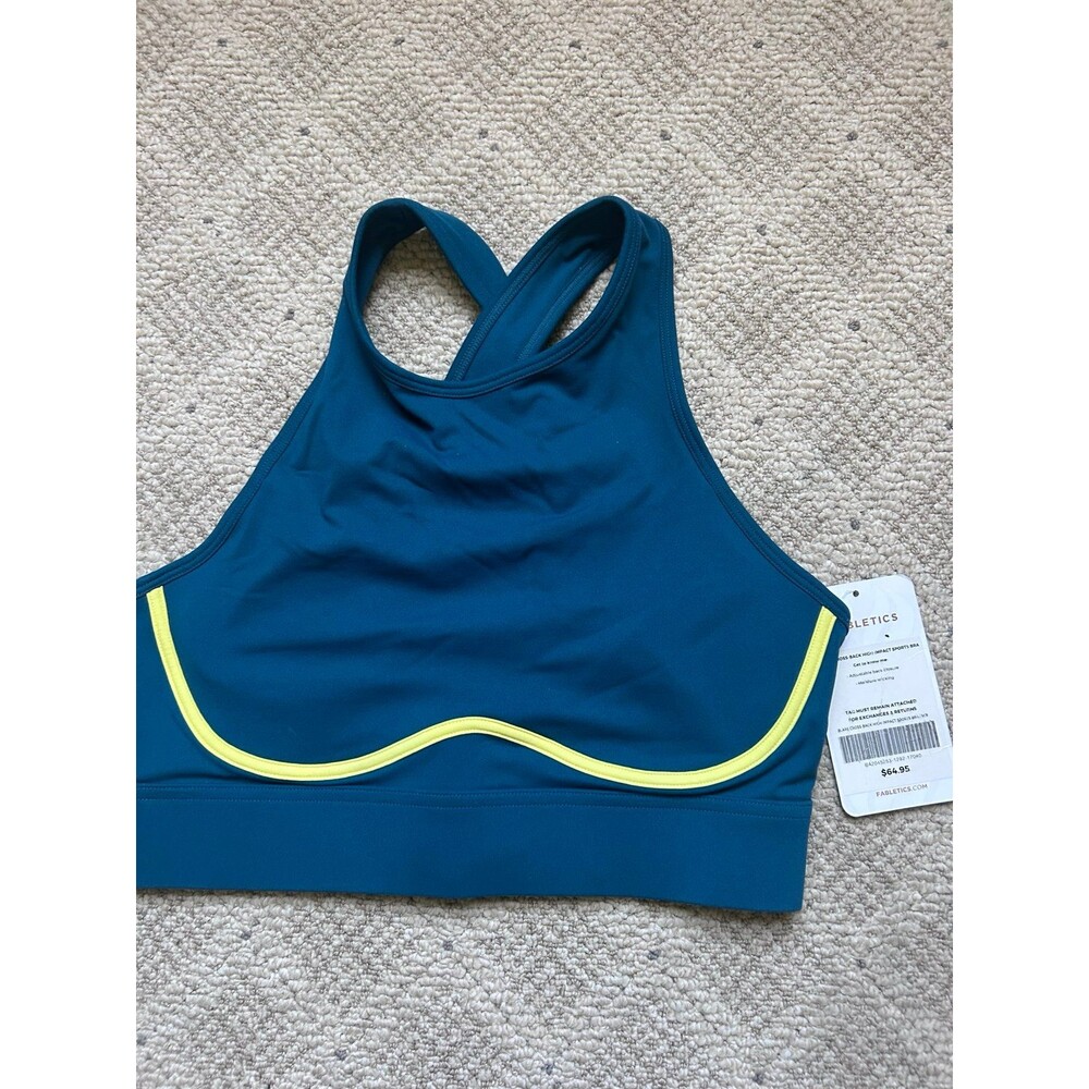 Fabletics Blare Cross Back High Impact Sports Bra M/8 NWT